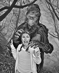 The Horror Dome Bigfoot Poster -Costume Types Shop BigfootwithGirlBlackandWhite2HiRes clipped rev 1 1 c3fff1f0 d0dc 44d4 8725 47fff28a3b3a