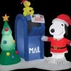 Morris Airblown Snoopy & Woodstock With Mailbox Inflatable Scene - Peanuts -Costume Types Shop airblown snoopy woodstock with mailbox inflatable scene peanuts 28745591128112