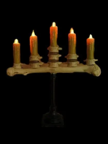 Skeletons And More "Candelabra Table Top Halloween Prop W/ 5 Flicker Candles" Haunted House Lighting 3 Skeletons And More "Candelabra Table Top Halloween Prop W/ 5 Flicker Candles" Haunted House Lighting