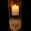 Skeletons And More "Classic Skull Wall Sconce Style II W/ Ivory Flameless Candle" Haunted House Lighting -Costume Types Shop classic skull wall sconce style ii w ivory flameless candle haunted house lighting 14320984817712