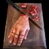 SpellBound FX And Art "Cutting Board With Magnetic Fingers" Human Body Part Halloween Prop -Costume Types Shop cutting board with magnetic fingers human body part halloween prop 31359092949040