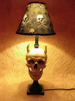 Skeletons And More "Desk Lamp With Devil Skull And Bone Shade" Haunted House Lighting 9 Skeletons And More "Desk Lamp With Devil Skull And Bone Shade" Haunted House Lighting -Costume Types Shop desk lamp with devil skull and bone shade haunted house lighting 23613372289
