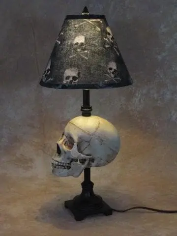 Skeletons And More "Desk Lamp With Life-size Skull And Bone Shade" Haunted House Lighting 6 Skeletons And More "Desk Lamp With Life-size Skull And Bone Shade" Haunted House Lighting - Image 4