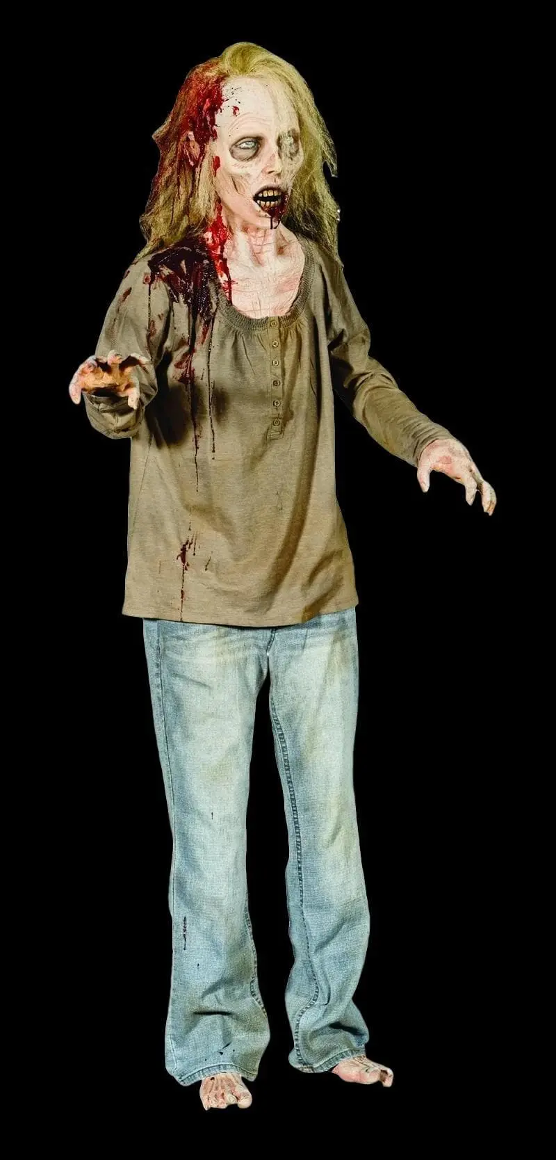 Distortions "DieAnn" Electric Animated Zombie Halloween Prop 3 Distortions "DieAnn" Electric Animated Zombie Halloween Prop