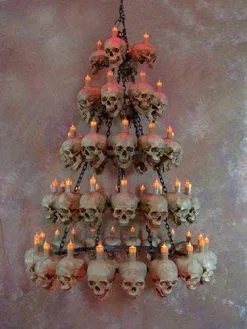 Skeletons And More "Five-Tiered Life-Size Skull Chandelier With 60 Skulls" Haunted House Lighting 8 Skeletons And More "Five-Tiered Life-Size Skull Chandelier With 60 Skulls" Haunted House Lighting -Costume Types Shop five tiered life size skull chandelier with 60 skulls haunted house lighting 23696488385
