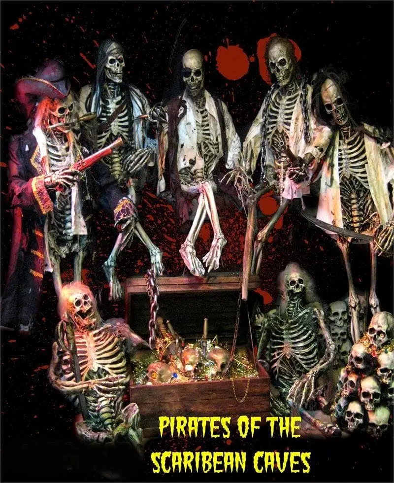 Midnight Studios "Pirates Of The Scaribean Caves" Skeleton Halloween Props 3 Midnight Studios "Pirates Of The Scaribean Caves" Skeleton Halloween Props