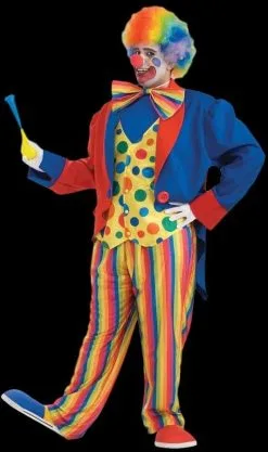 Morris "Rainbow Clown Suit - Adult 3XL" Costume