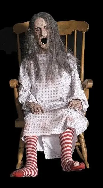 Distortions "Rocking Grandma" Electric Animated Halloween Prop 3 Distortions "Rocking Grandma" Electric Animated Halloween Prop