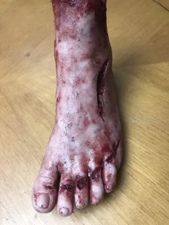 SpellBound FX And Art "Silicone Severed Left Female Foot" Body Parts Halloween Prop -Costume Types Shop silicone severed left female foot body parts halloween prop 11943768784944