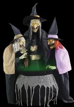 Morris "Stitchwick Sisters" Electric Animated Halloween Witch Prop