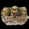 Morris "Zombie Wall Plaque - 3 Faced" Hanging Halloween Decoration